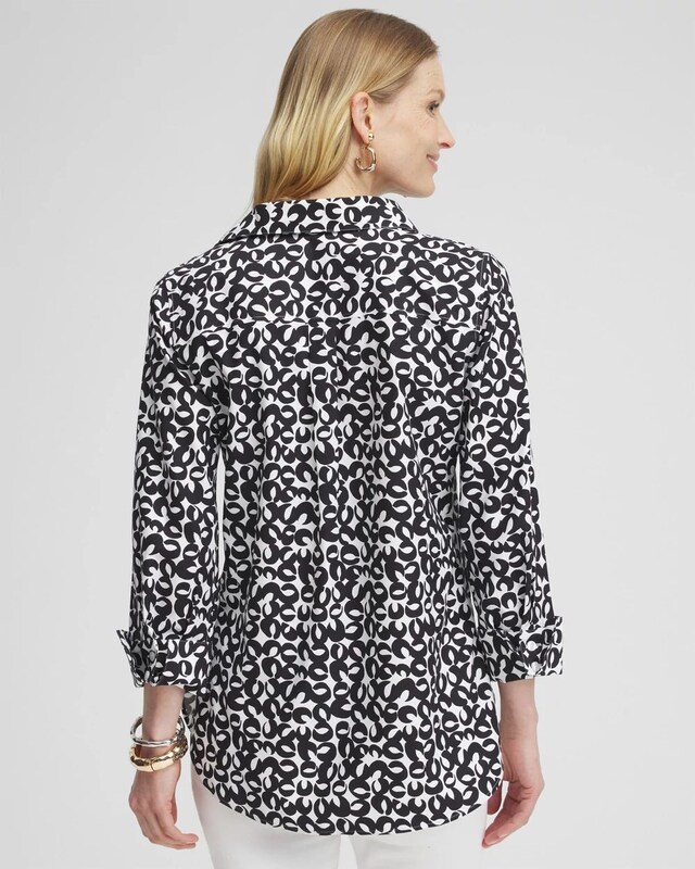 No Iron Stretch Geo Shirt - image 3